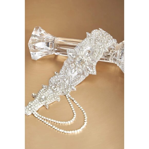 1920s Flapper Headpiece Vintage Rhinestone Bead Headband for Women - Picture 5 of 7